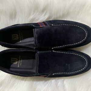 Bruno Magli Men's Navy Suede Slip-Ons